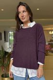 Made in Italy Conrad Body Skim Knit Jumper Coffee Bean -
